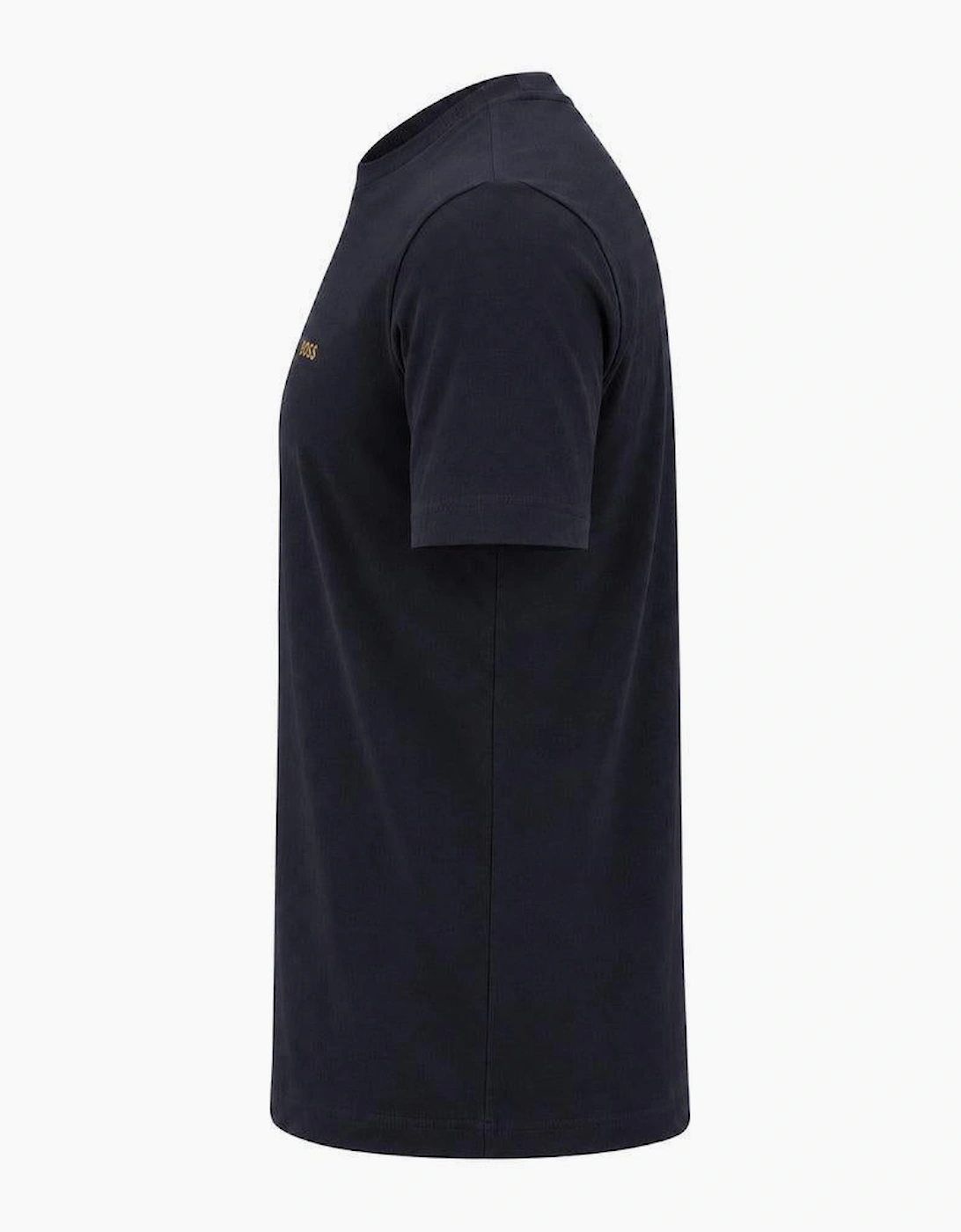 BOSS Crew Neck Tee T-Shirt Dark Blue Gold Logo