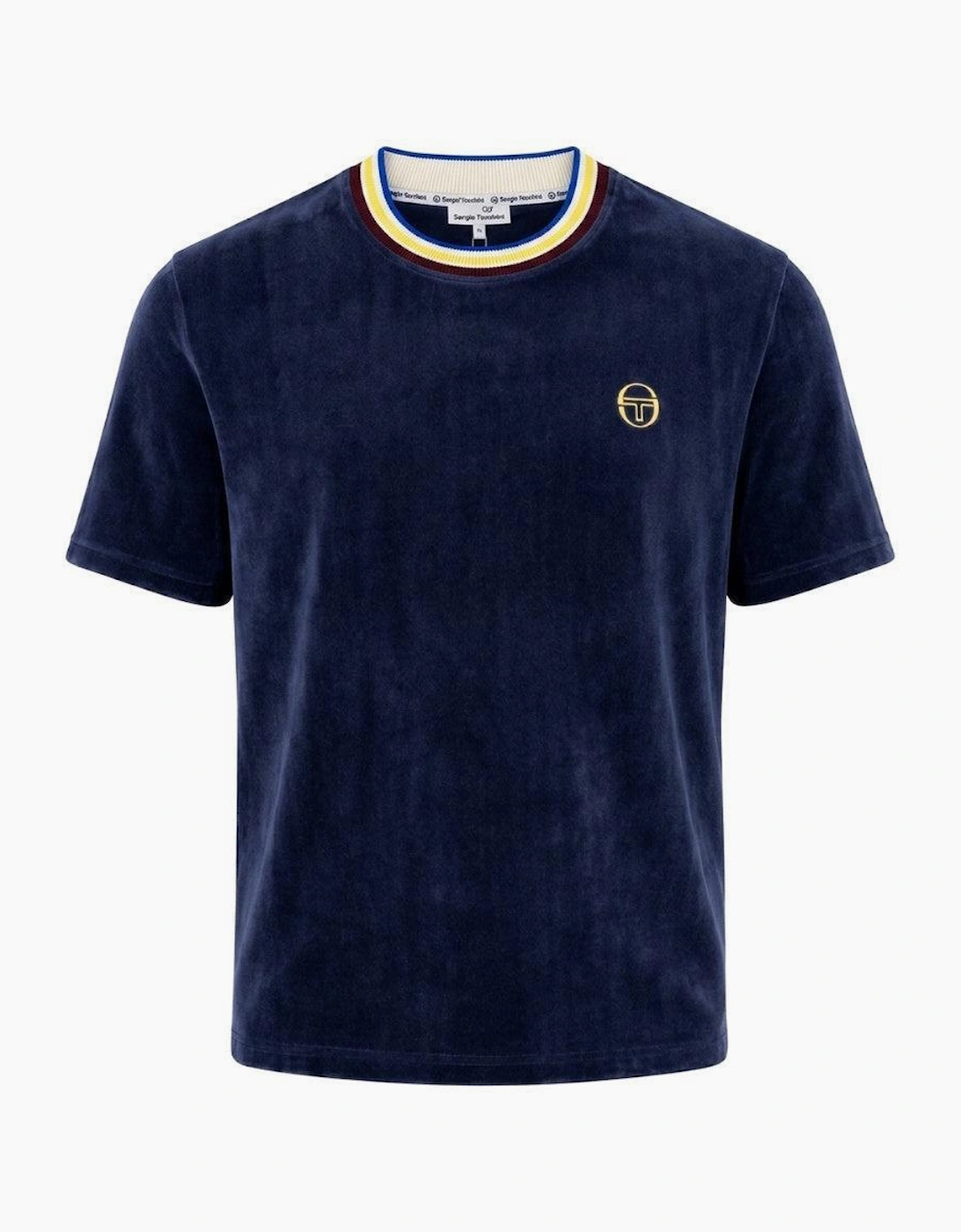 Sergio Tacchini Fino Velour T-Shirt Maritime Blue