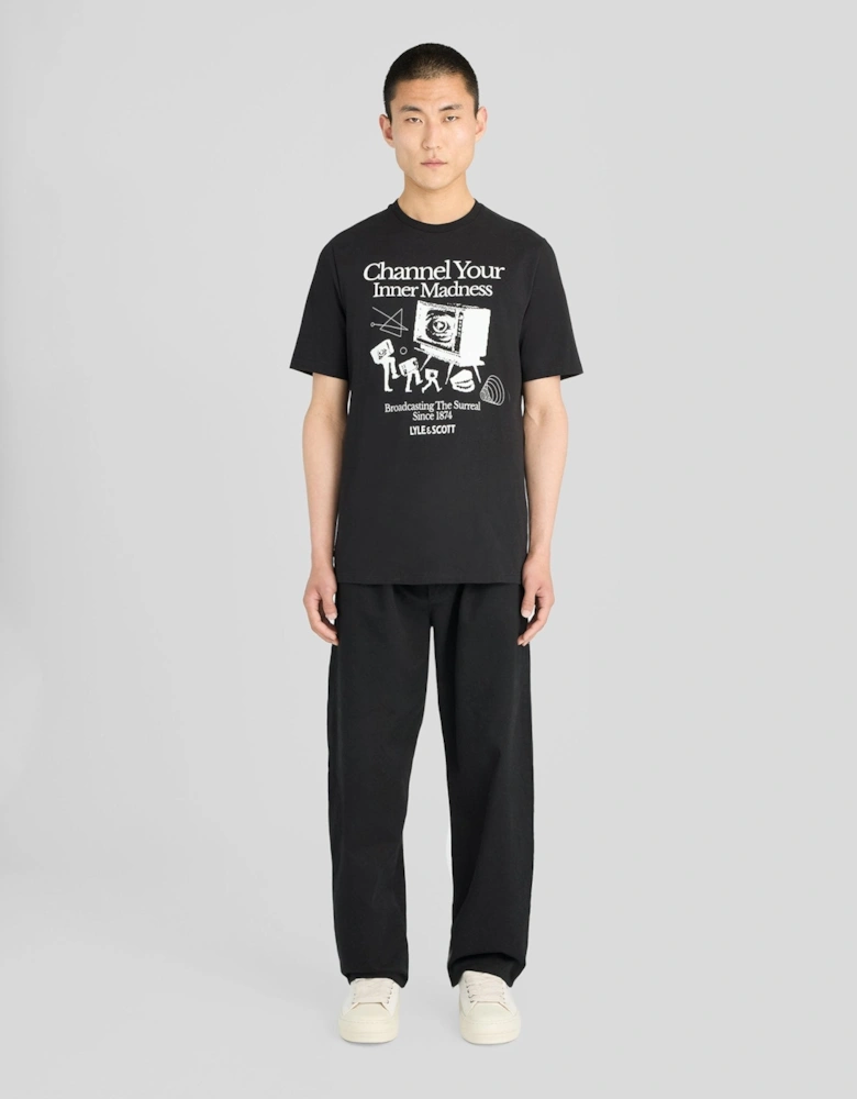TV Channel Chest Graphic T-Shirt