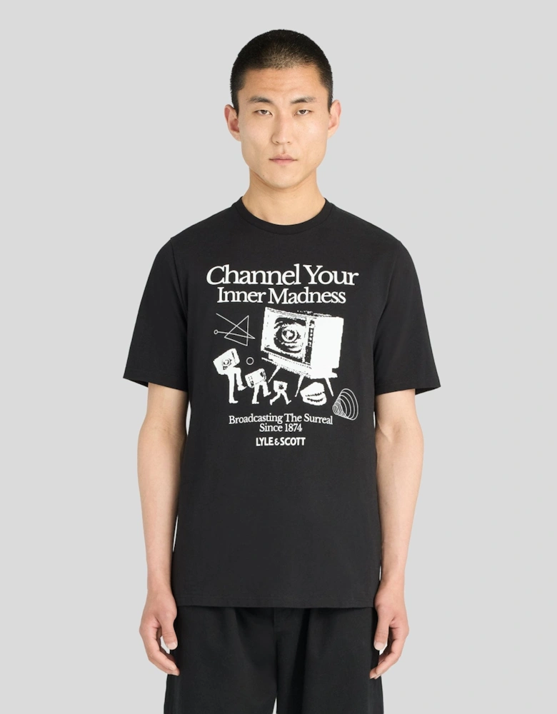 TV Channel Chest Graphic T-Shirt