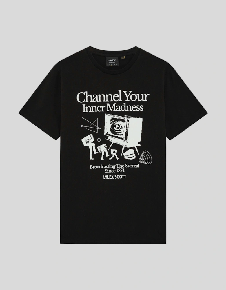 TV Channel Chest Graphic T-Shirt
