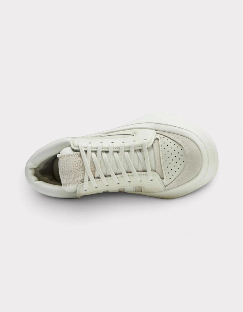 Adidas x Y-3 Centennial Low Leather Trainers Off White