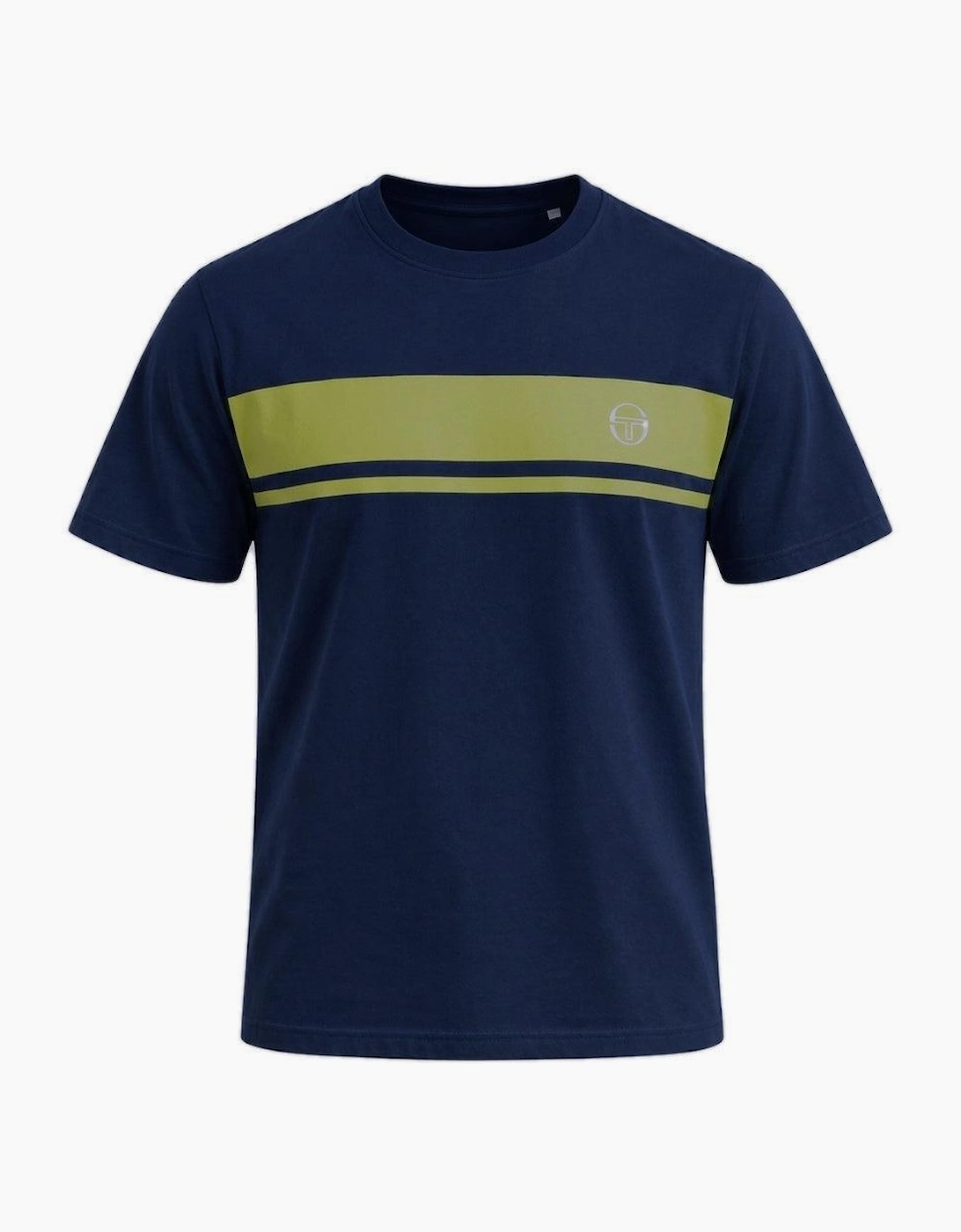 Sergio Tacchini Master Crew Neck T-Shirt Maritime Blue/Celery Green