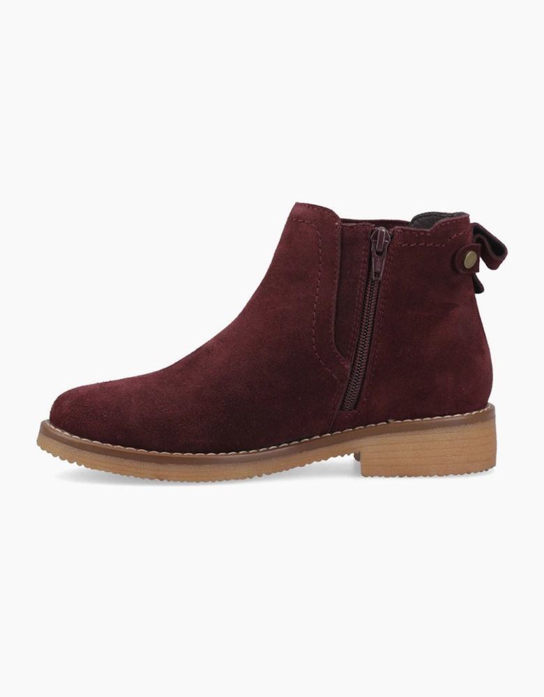 Hush Puppies Maddy Womens Ankle Boots Plum
