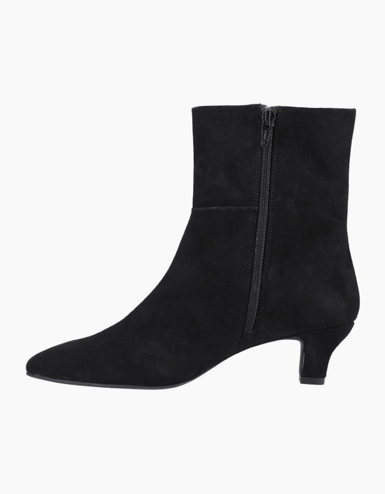 Hush Puppies Nahla kitten heel boot Womens Ankle Boots Black