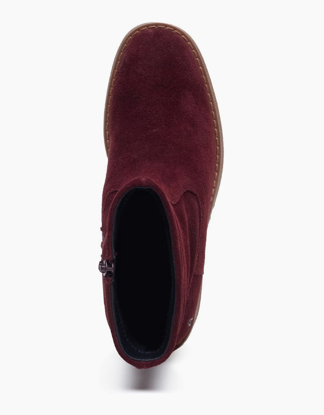 Hush Puppies Flora Ruched Boot Womens Mid Calf Boots Plum