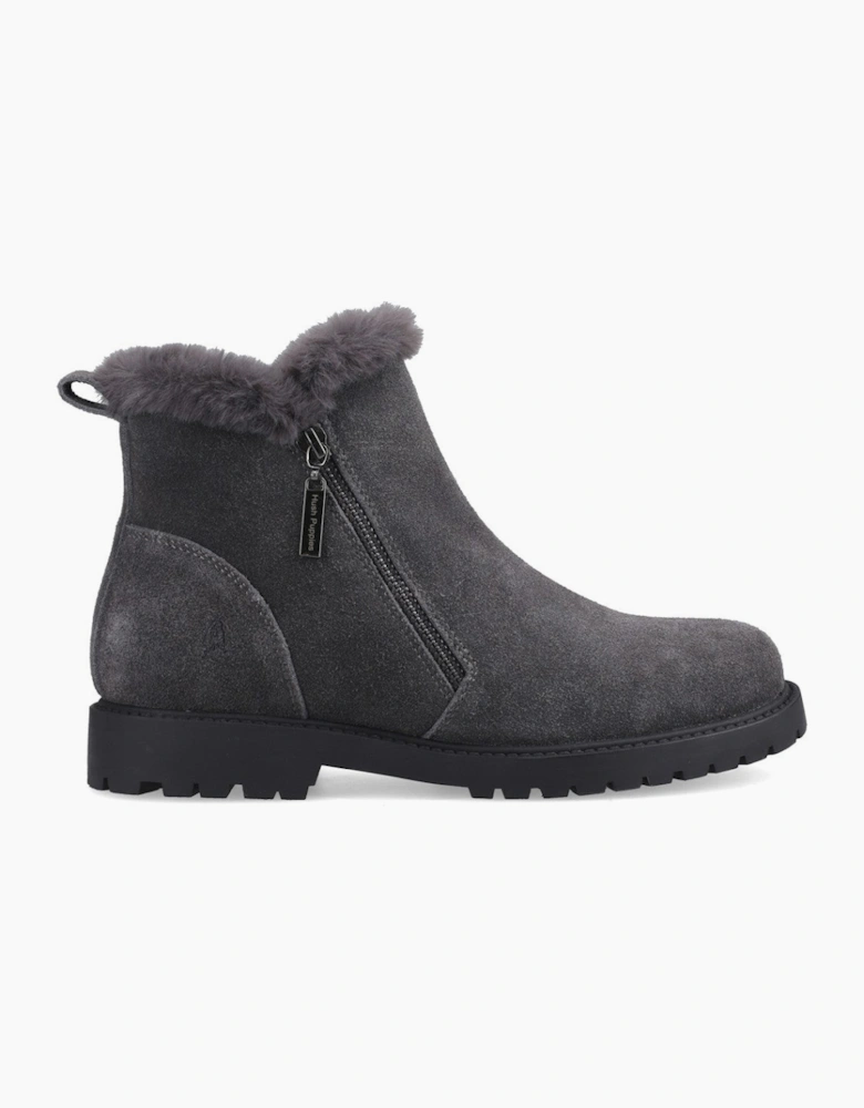 Hush Puppies Hollis Zip Boot Womens Ankle Boots Grey