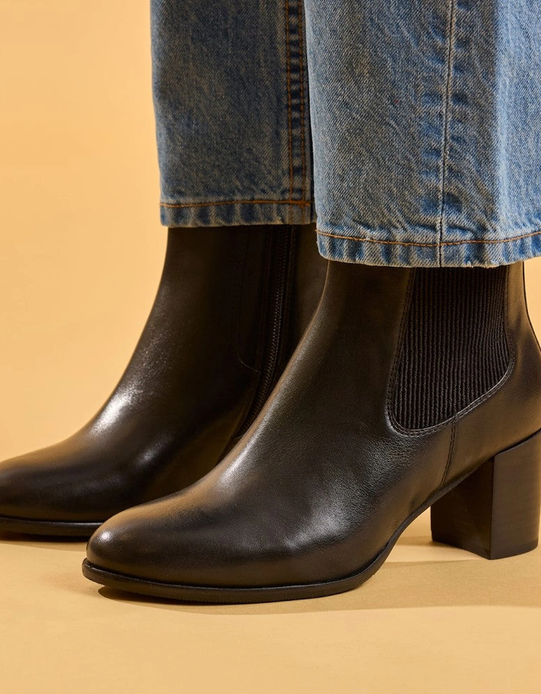 Hush Puppies Camellia Heeled Boot Womens Ankle Boots Black
