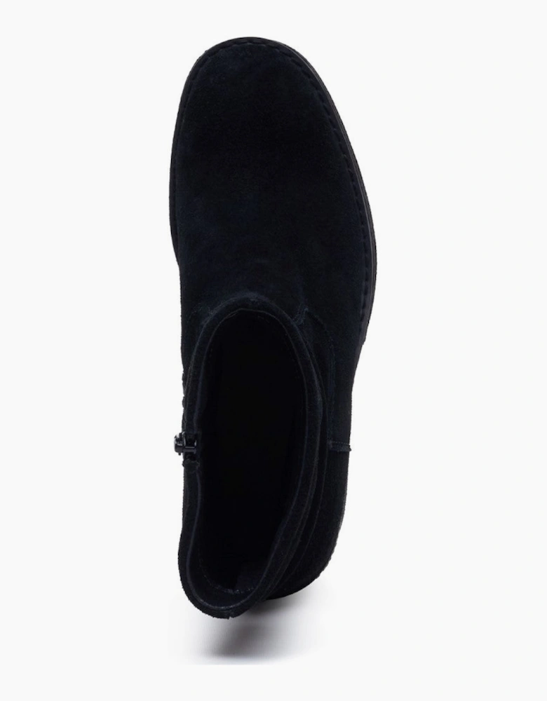 Hush Puppies Flora Ruched Boot Womens Mid Calf Boots Black