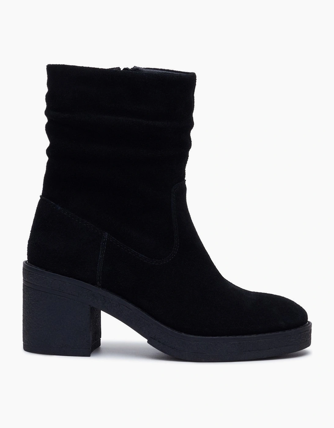 Hush Puppies Flora Ruched Boot Womens Mid Calf Boots Black