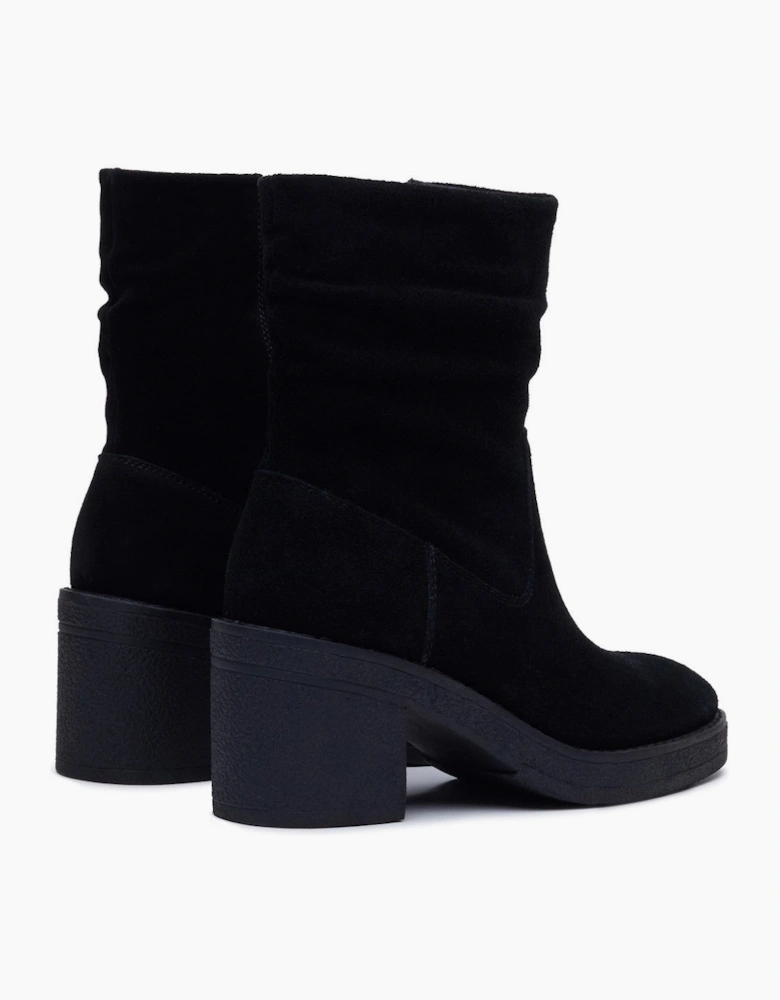 Hush Puppies Flora Ruched Boot Womens Mid Calf Boots Black