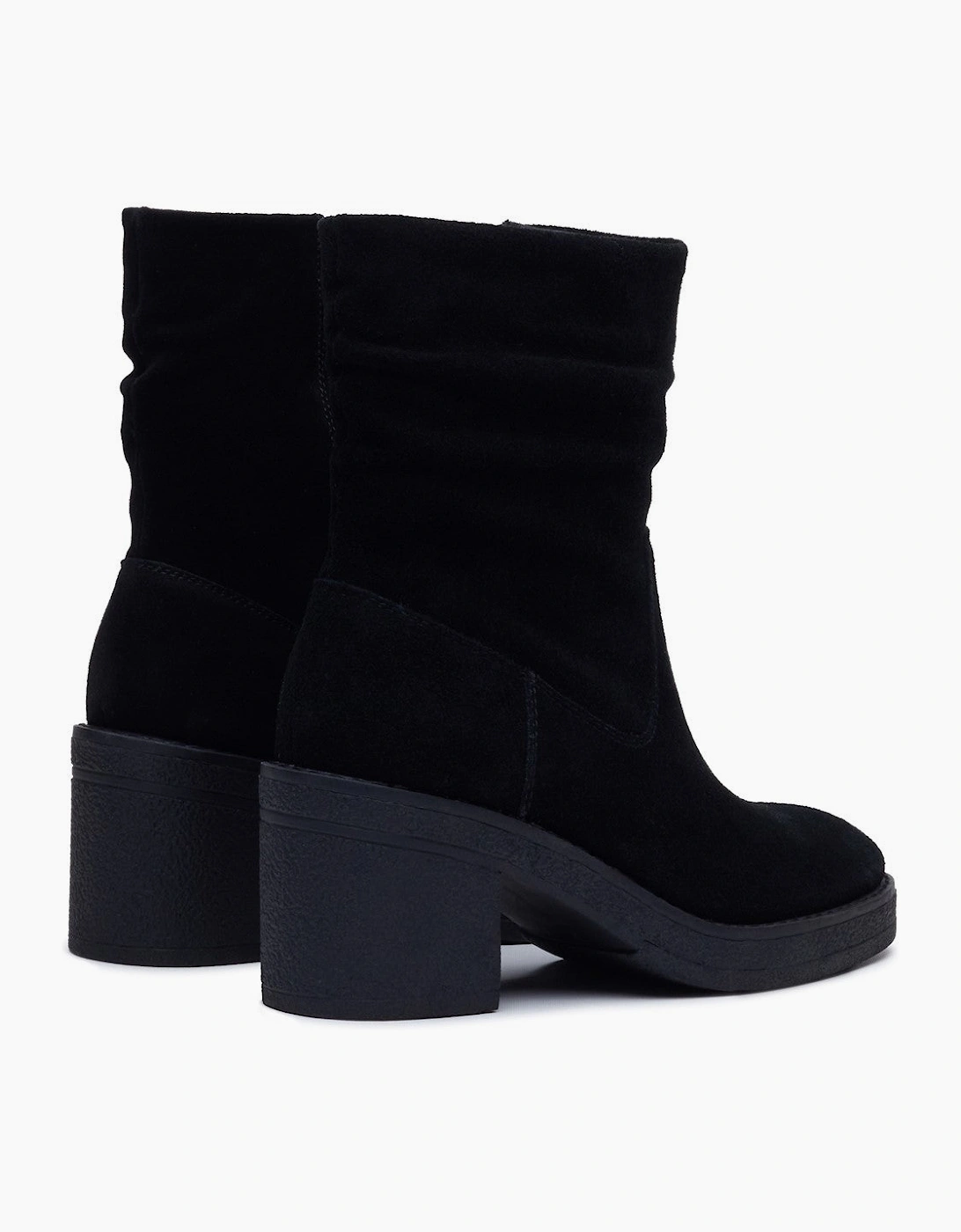Hush Puppies Flora Ruched Boot Womens Mid Calf Boots Black