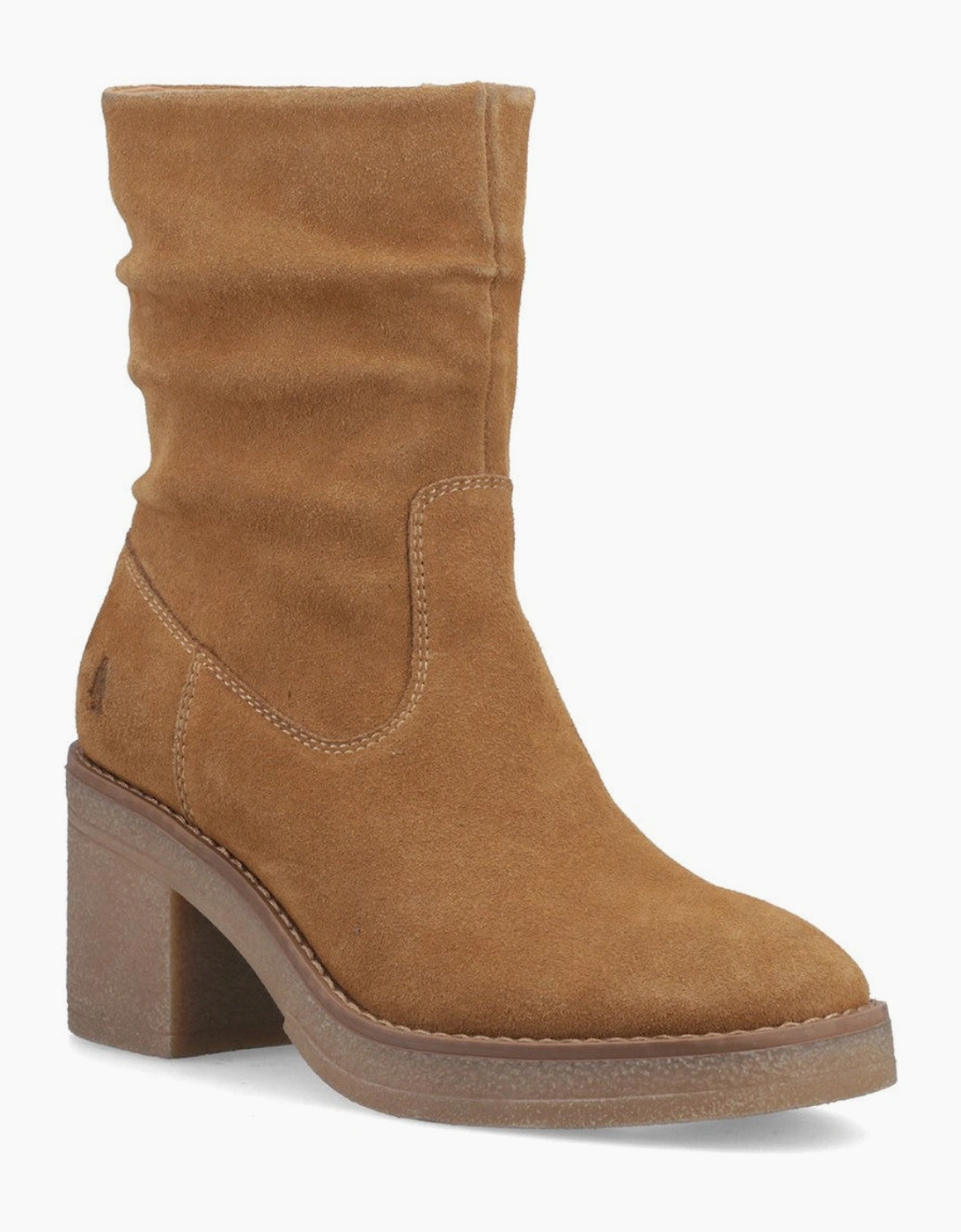 Hush Puppies Flora Ruched Boot Womens Mid Calf Boots Tan