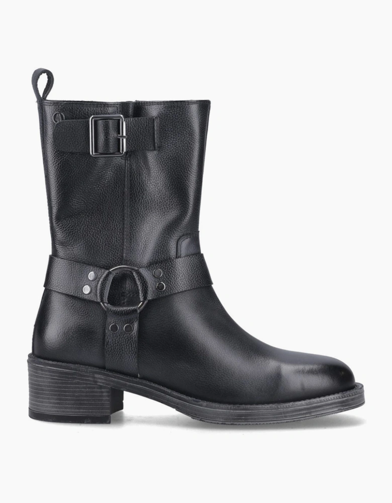Hush Puppies Althea Buckle Boot Womens Ankle Boots Black