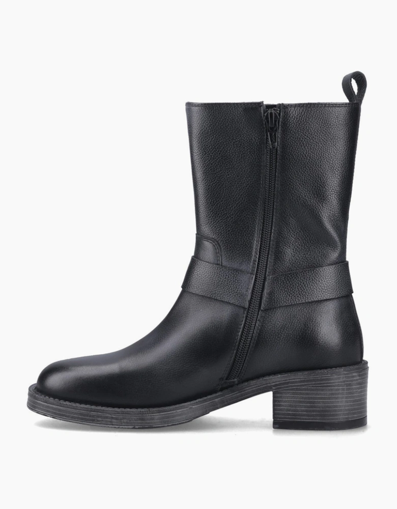 Hush Puppies Althea Buckle Boot Womens Ankle Boots Black