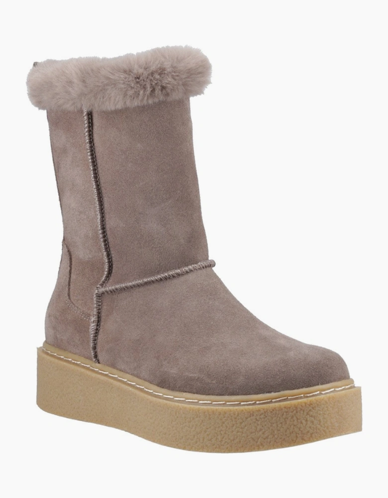 Hush Puppies Becca Mid Boot Womens Mid Calf Boots Taupe
