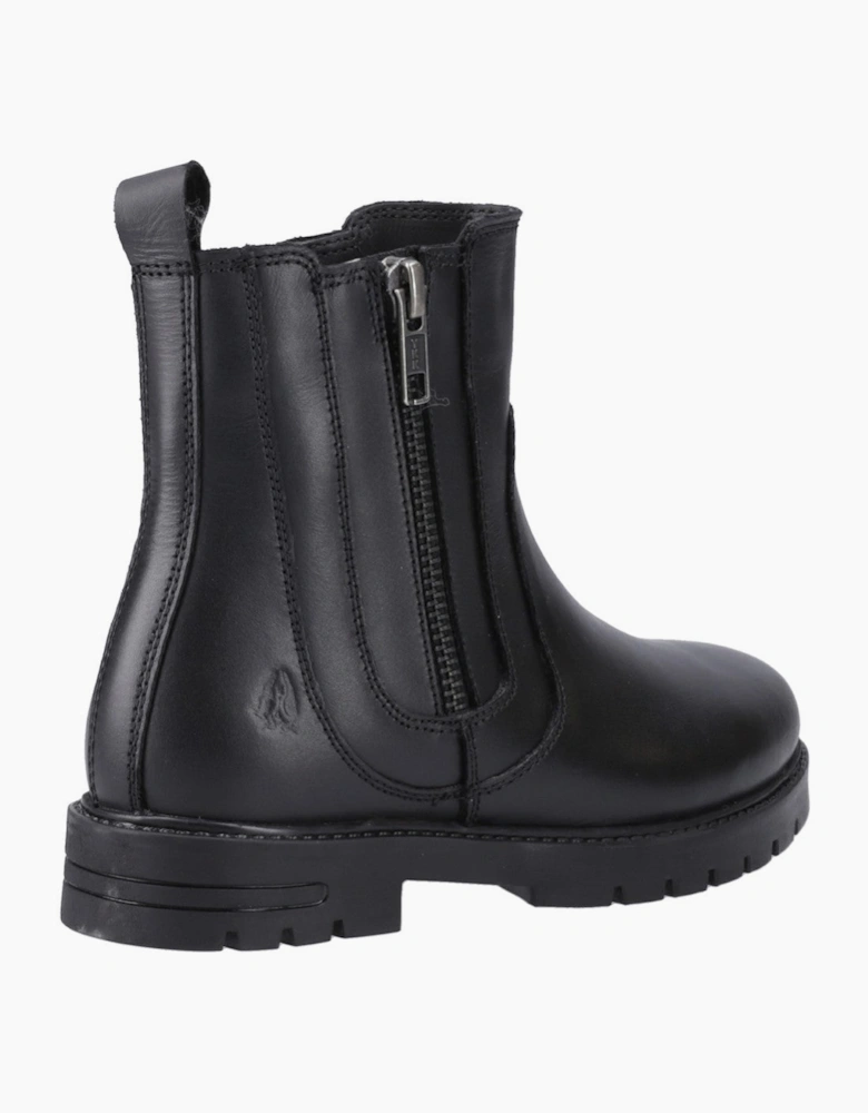 Hush Puppies Liana Zip Boot Snr Unisex Kids School Boots Black