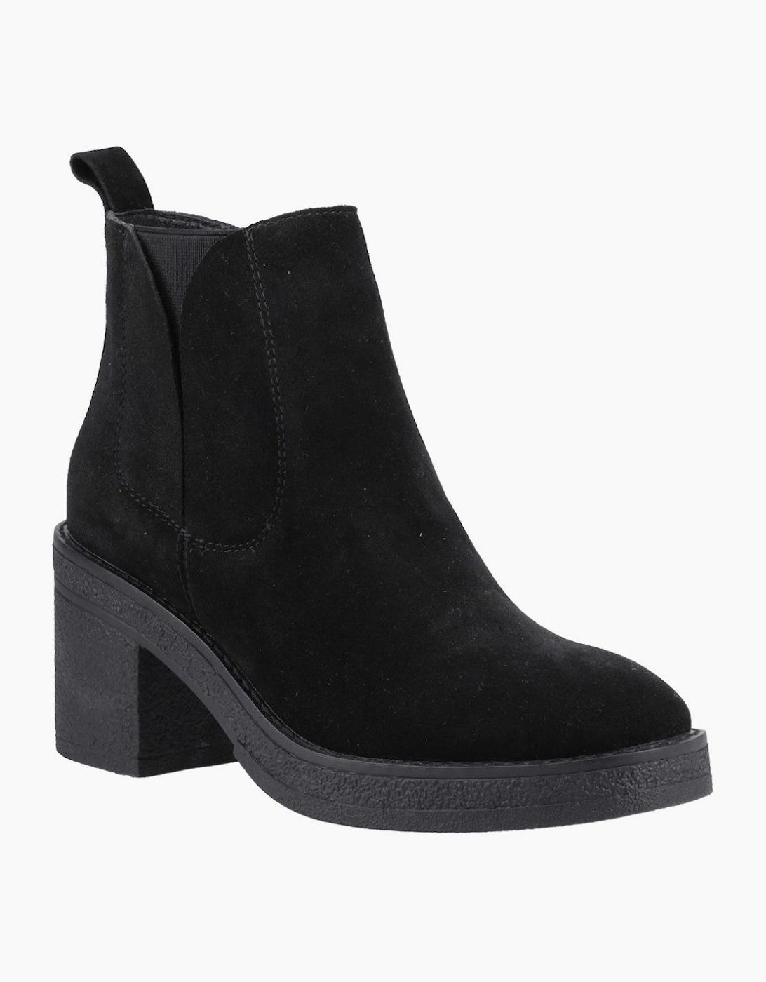Hush Puppies Women's Black Felicia Suede Heeled Chelsea Boots Uk Size 4 - Image 4