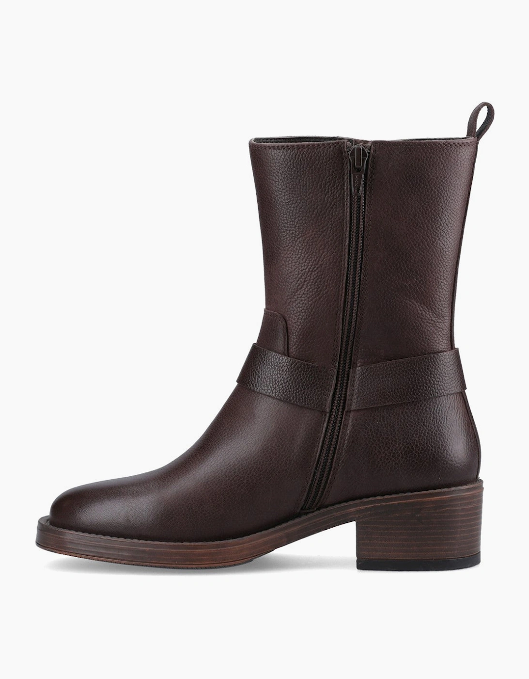 Hush Puppies Althea Buckle Boot Womens Ankle Boots Brown