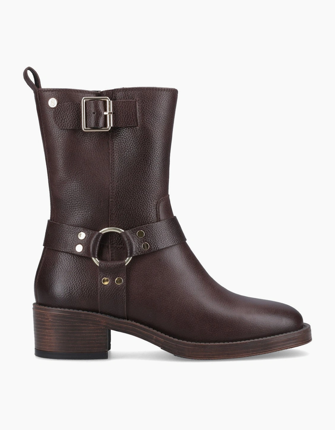 Hush Puppies Althea Buckle Boot Womens Ankle Boots Brown