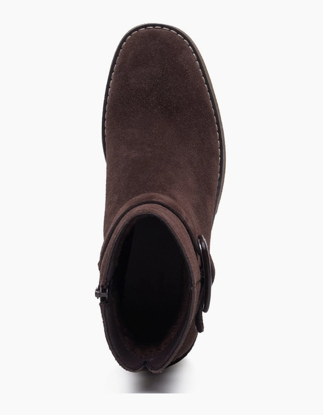 Hush Puppies Fearne Buckle Boot Womens Ankle Boots Chocolate