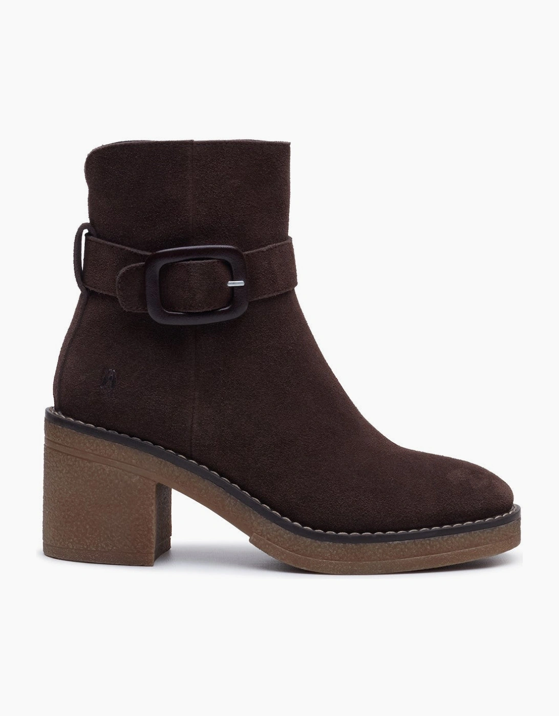 Hush Puppies Fearne Buckle Boot Womens Ankle Boots Chocolate