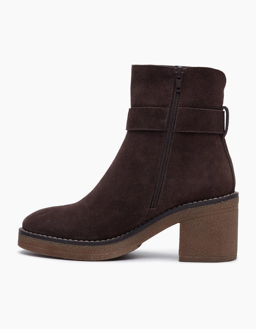 Hush Puppies Fearne Buckle Boot Womens Ankle Boots Chocolate