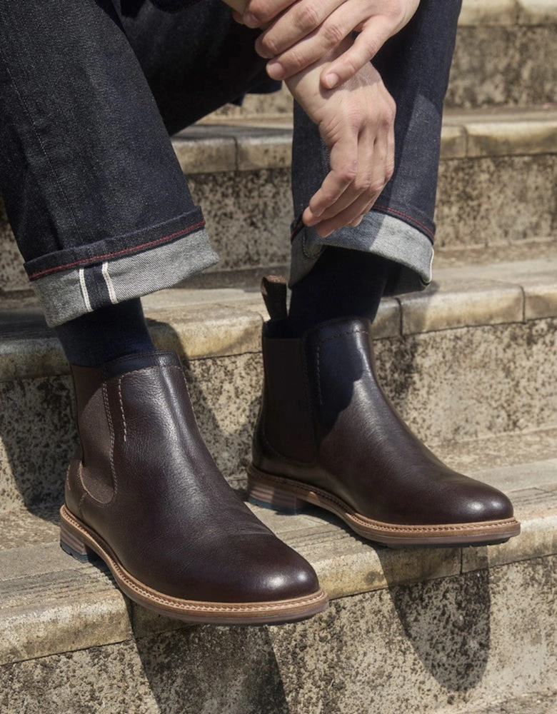 Hush Puppies Justin Chelsea Boot Mens Chelsea Boots Chocolate