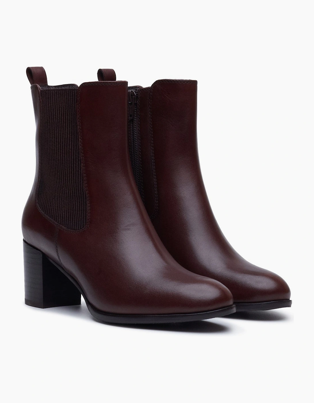 Hush Puppies Camellia Heeled Boot Womens Ankle Boots Brown