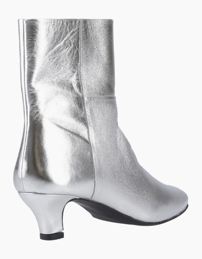 Hush Puppies Nahla kitten heel boot Womens Ankle Boots Silver