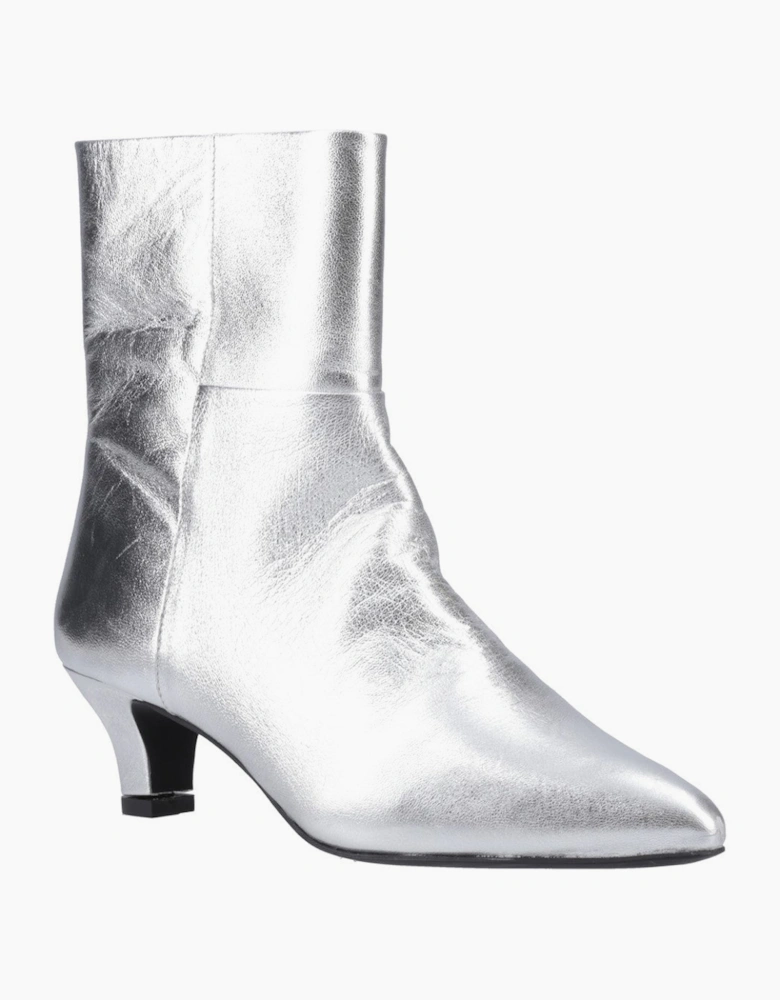 Hush Puppies Nahla kitten heel boot Womens Ankle Boots Silver