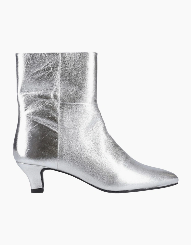 Hush Puppies Nahla kitten heel boot Womens Ankle Boots Silver