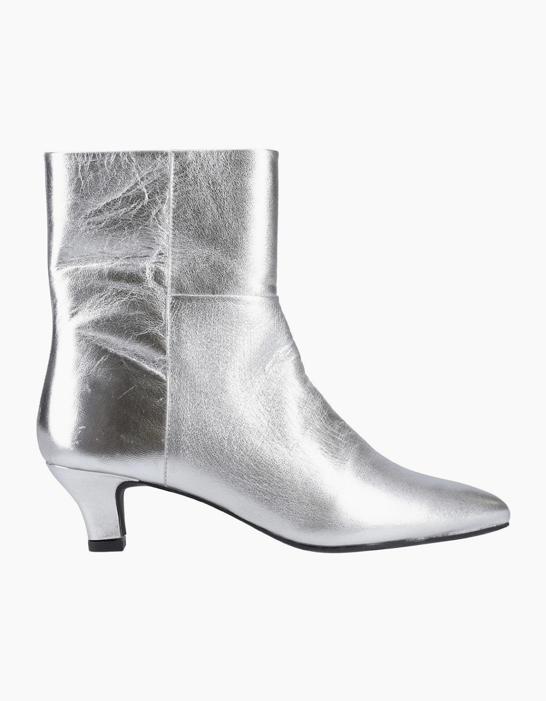 Hush Puppies Nahla kitten heel boot Womens Ankle Boots Silver