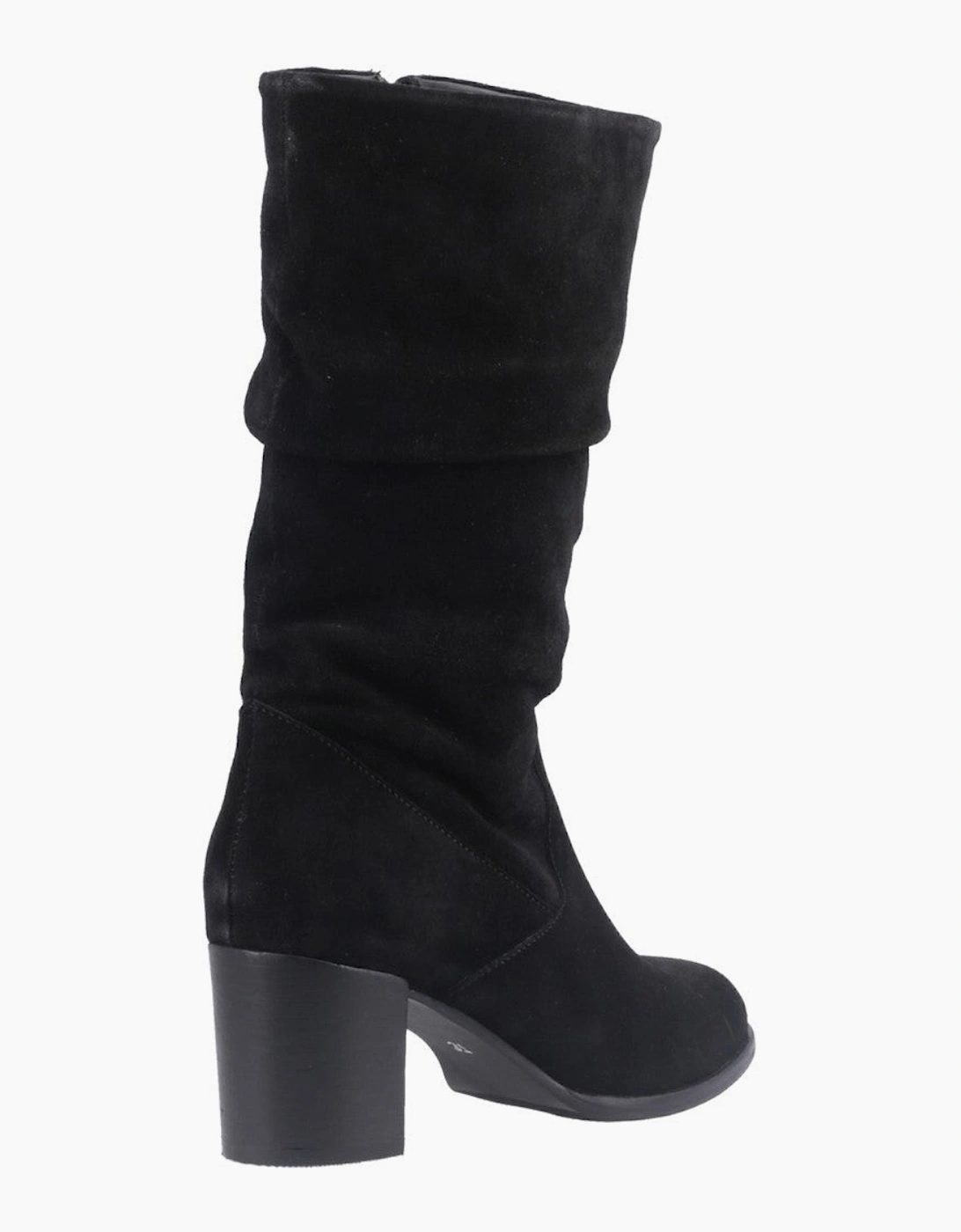 Hush Puppies Cosima Ruched Boot Womens Tall Boots Black