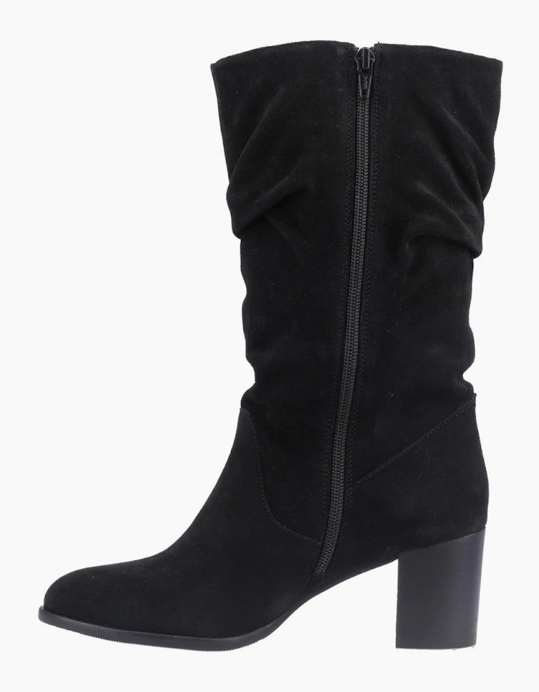 Hush Puppies Cosima Ruched Boot Womens Tall Boots Black
