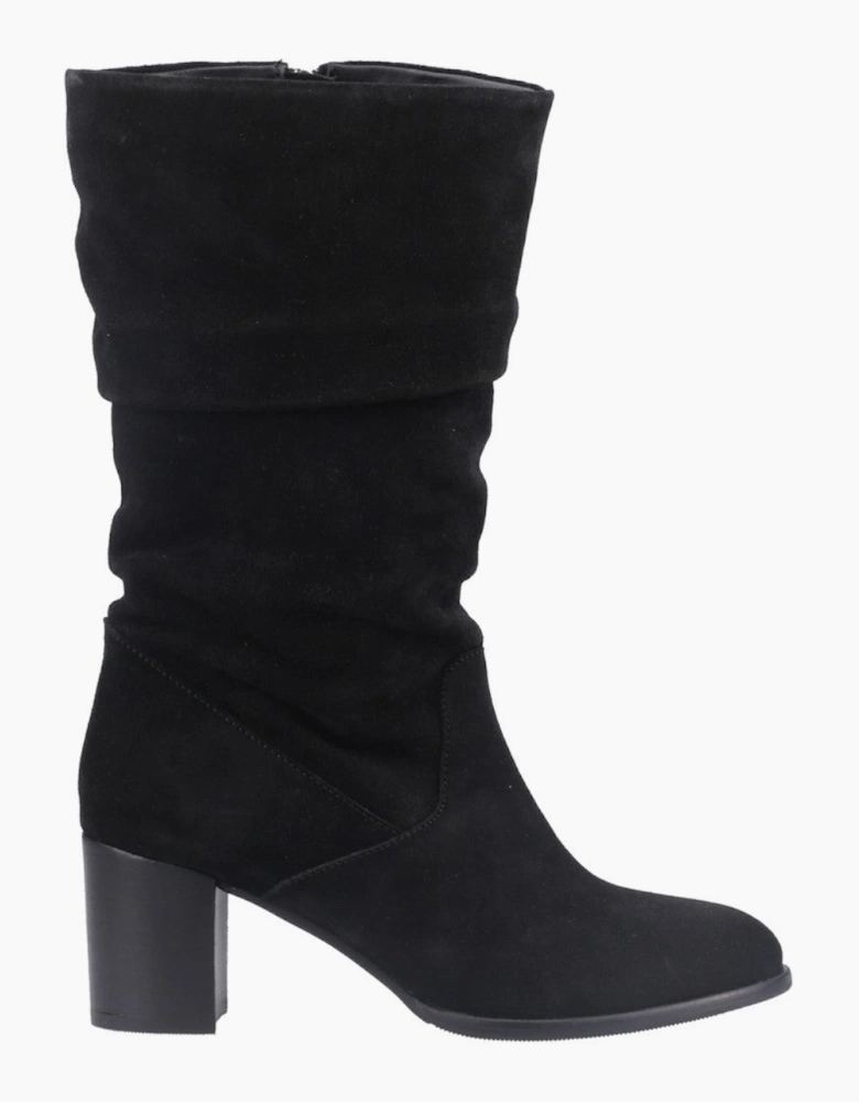 Hush Puppies Cosima Ruched Boot Womens Tall Boots Black