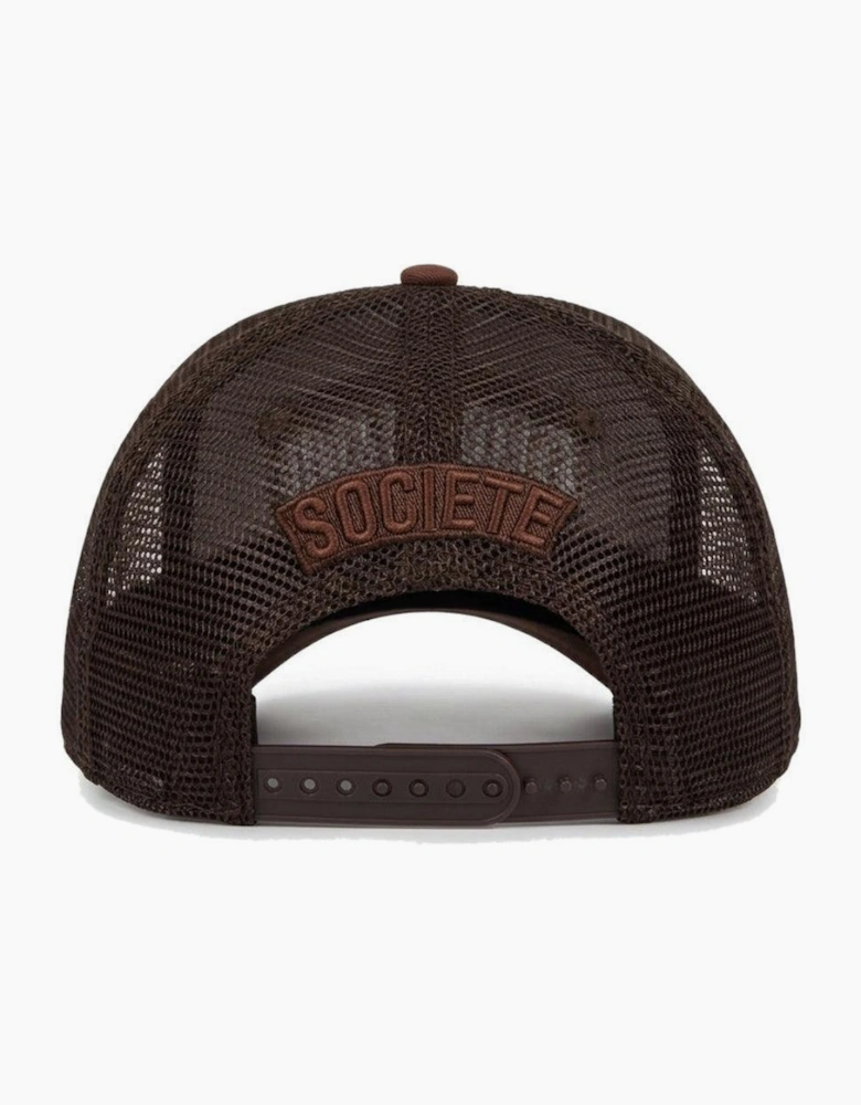 Societe Noir Marais Mesh Trucker Cap Brown/White