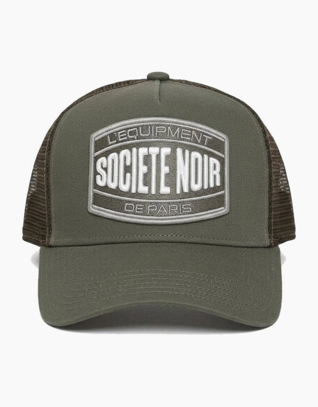 Societe Noir Marais Mesh Trucker Cap Khaki/White