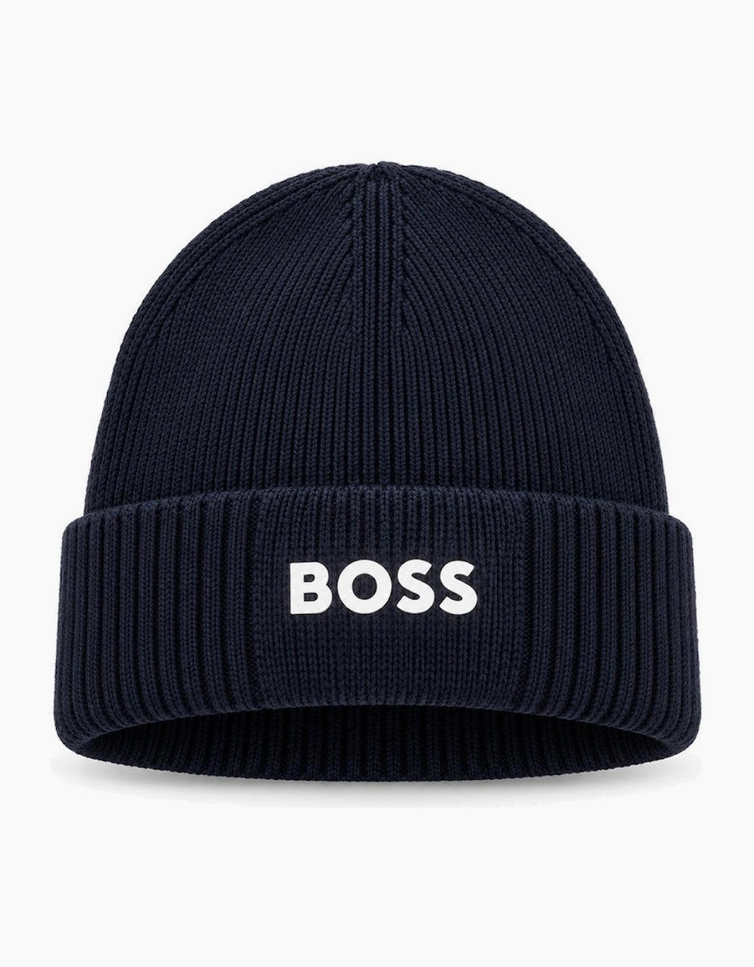 BOSS Asic Logo Beanie Hat Navy