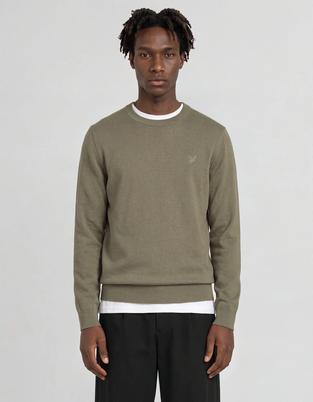 Superfine Cotton Crew Neck Jumper