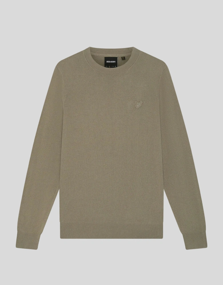 Superfine Cotton Crew Neck Jumper