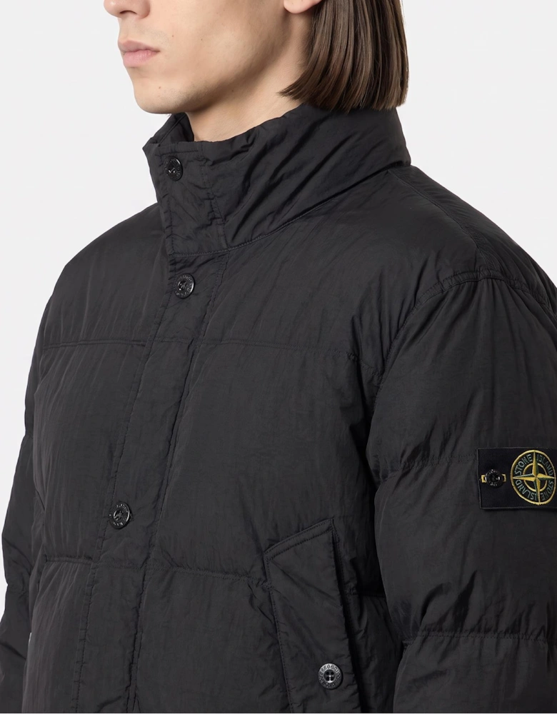 Stone Island 4100109 Anti-Drop Crinkle Reps Down Wind-Resistant Jacket BLACK V0029