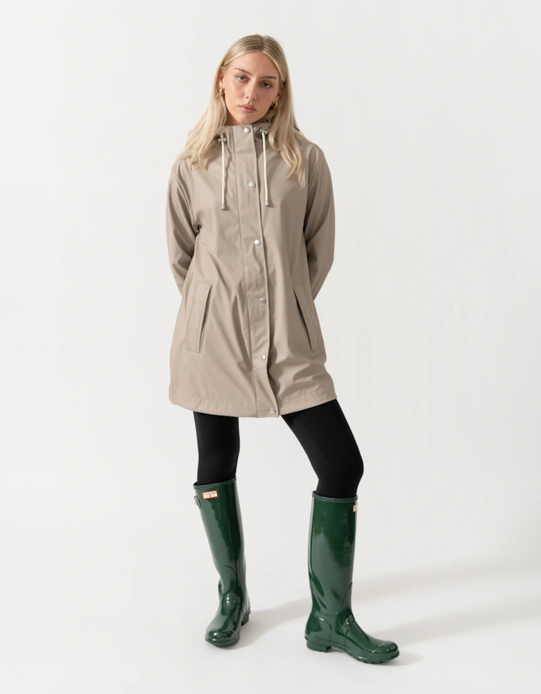 Ilse Jacobsen Rain Womens Short Rubberised Raincoat - Atmosphere 149