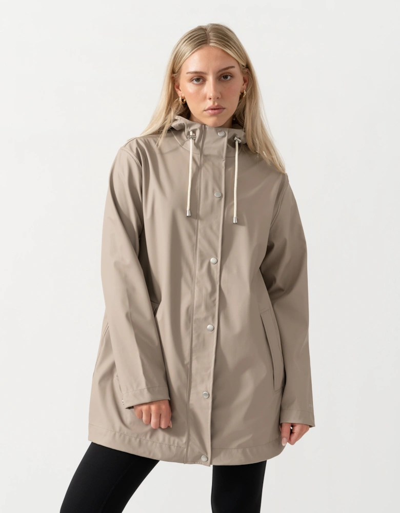 Ilse Jacobsen Rain Womens Short Rubberised Raincoat - Atmosphere 149
