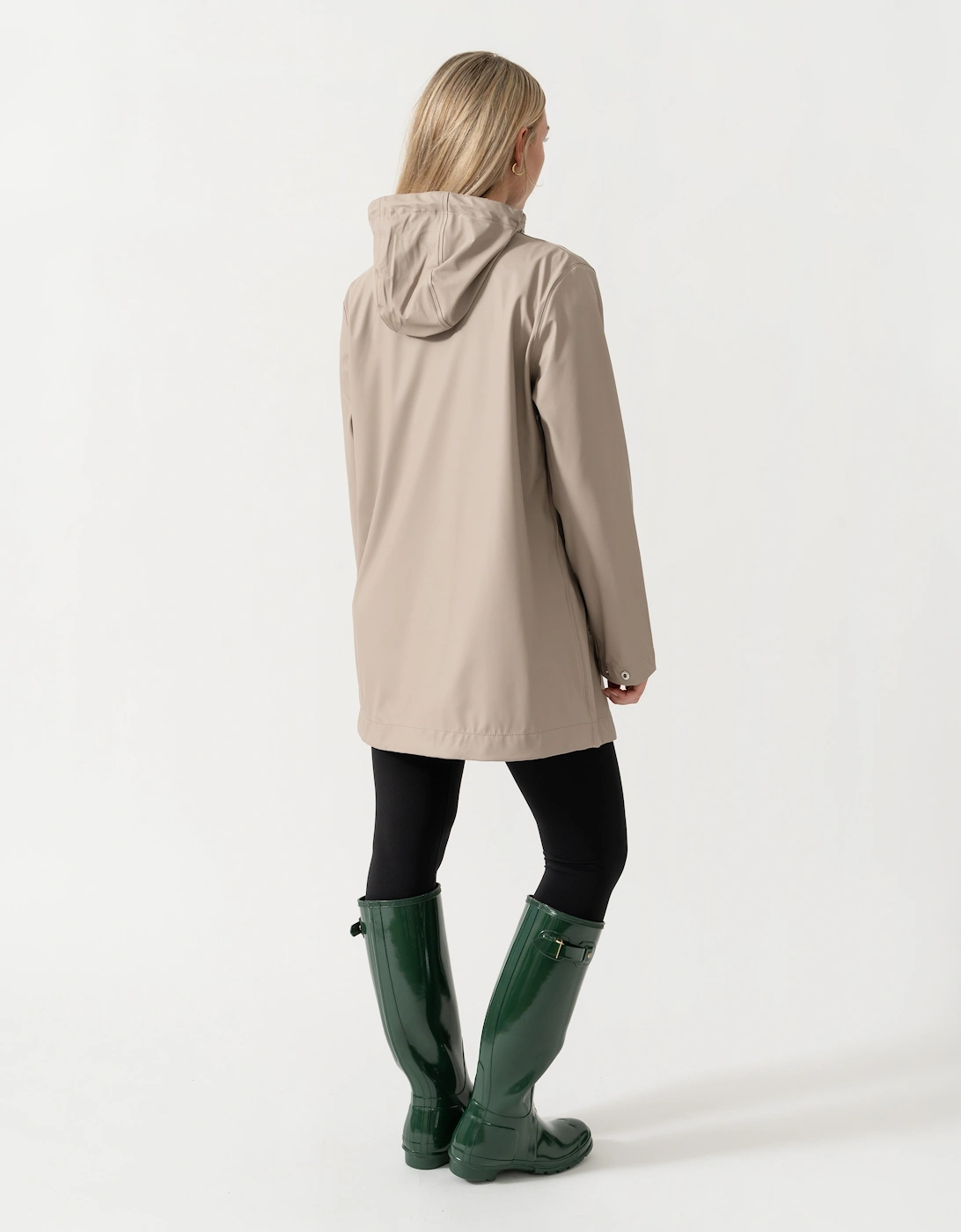 Ilse Jacobsen Rain Womens Short Rubberised Raincoat - Atmosphere 149