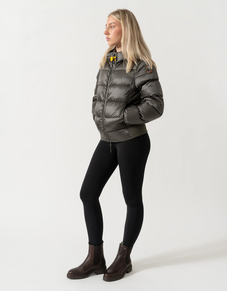 Parajumpers Mariah Womens Hooded Down Bomber Jacket - Taggia Olive 218