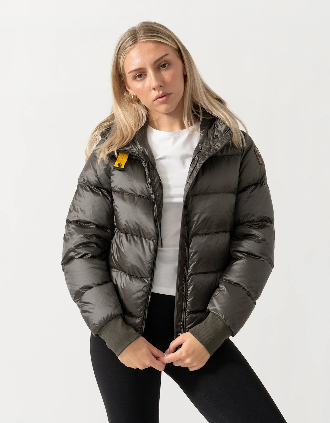 Parajumpers Mariah Womens Hooded Down Bomber Jacket - Taggia Olive 218