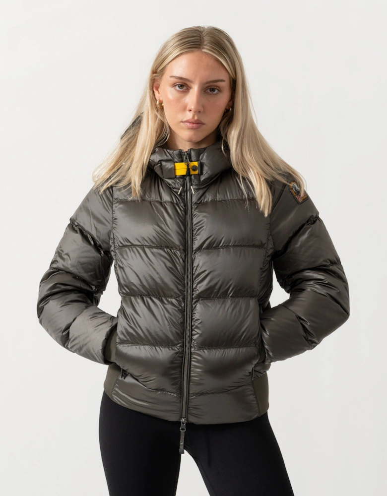 Parajumpers Mariah Womens Hooded Down Bomber Jacket - Taggia Olive 218