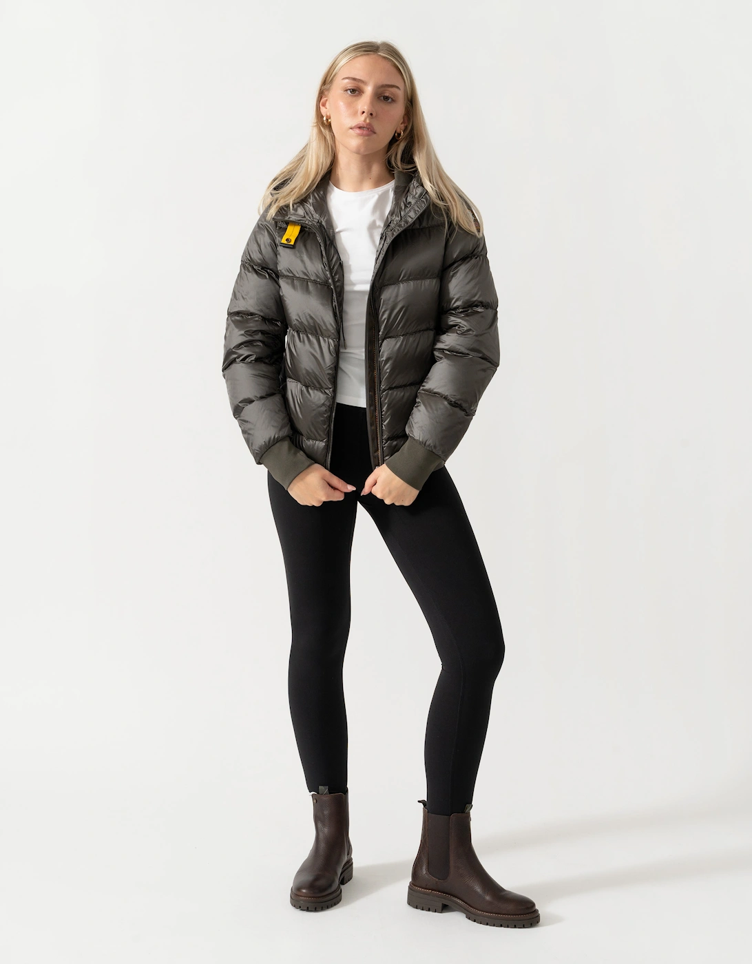 Parajumpers Mariah Womens Hooded Down Bomber Jacket - Taggia Olive 218