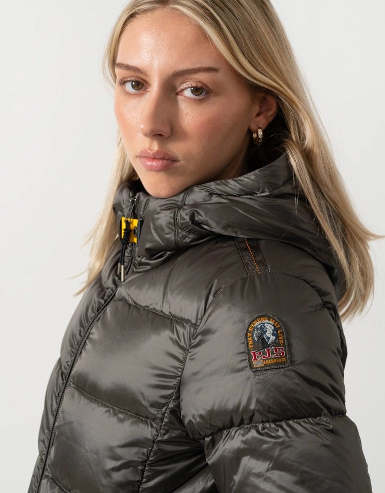 Parajumpers Mariah Womens Hooded Down Bomber Jacket - Taggia Olive 218